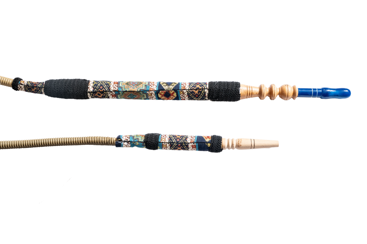XXL Lederschlauch Blau/Weiß/Gold/Muster