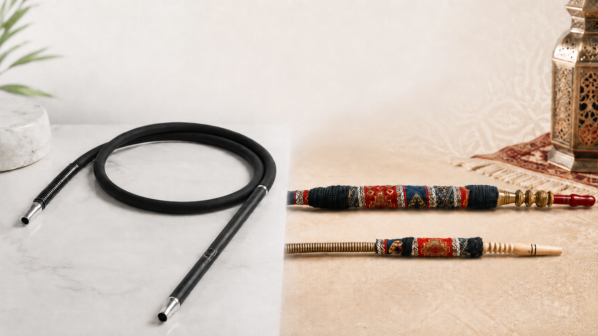 Traditioneller Shisha Schlauch oder doch lieber Silikonschlauch? Welcher Schlauch besser zu Dir passt, erfährst Du in unserem Blog.