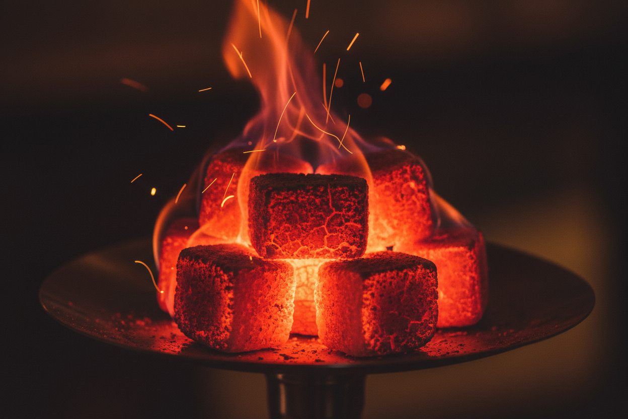 Shisha Kohle angezündet