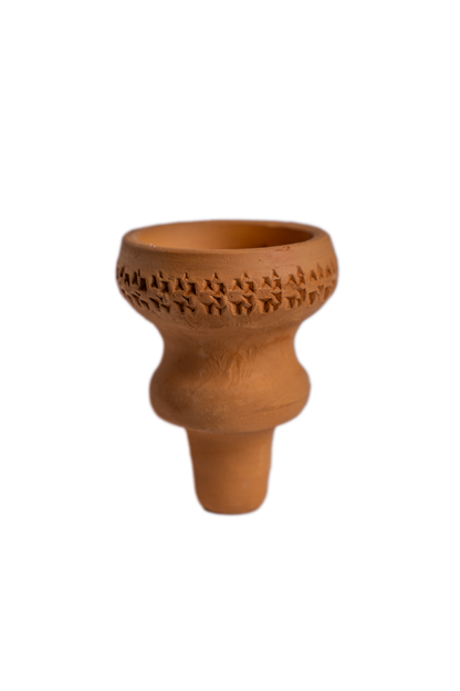 Ein Mehrloch Shisha Tonkopf aus Naturton von Elmas Originale mit mehreren Löchern für einen besseren Durchzug.